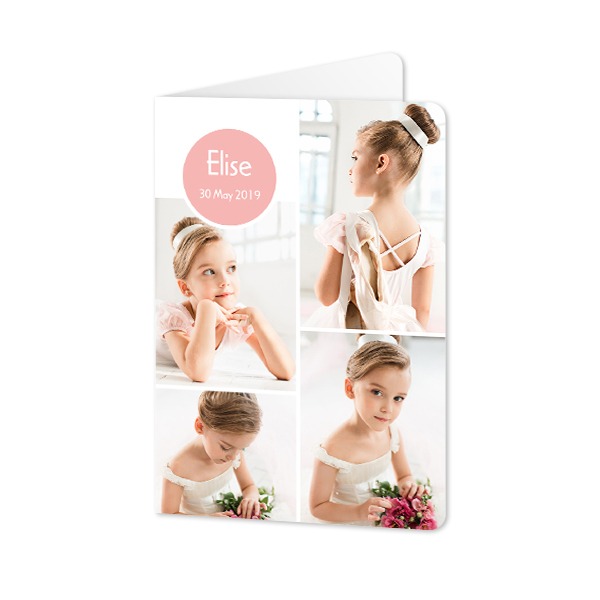 Folded Card portrait rounded corners 10 x 14,3 cm