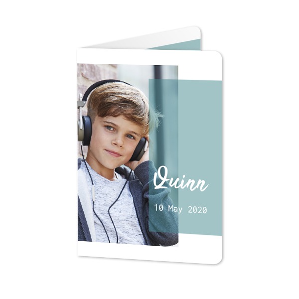 Folded Card portrait rounded corners 10 x 14,3 cm