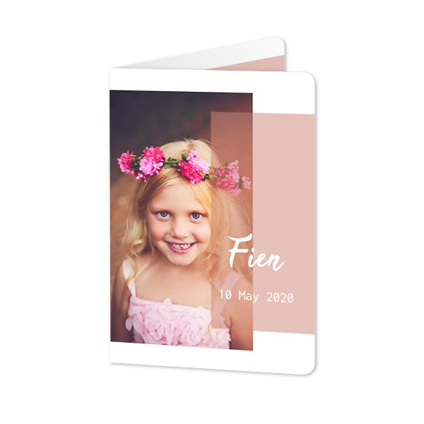 Folded Card portrait rounded corners 10 x 14,3 cm