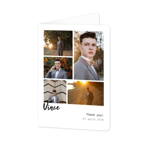 Folded Card portrait rounded corners 10 x 14,3 cm