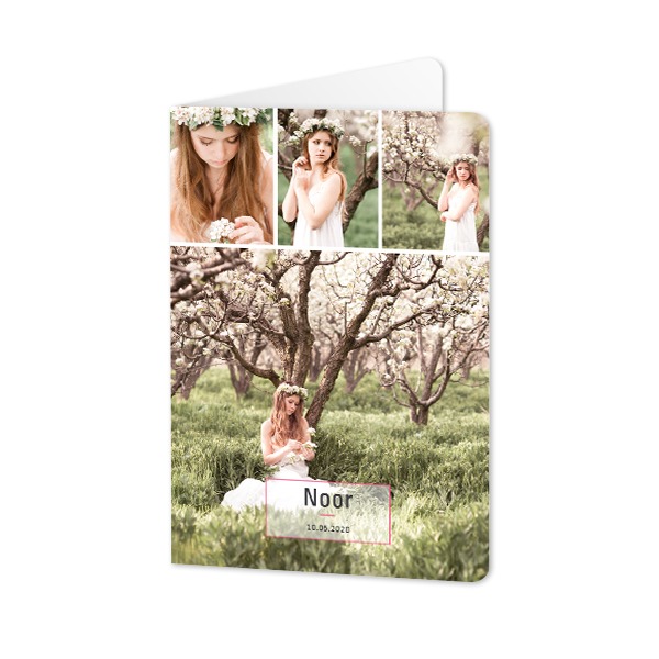 Folded Card portrait rounded corners 10 x 14,3 cm