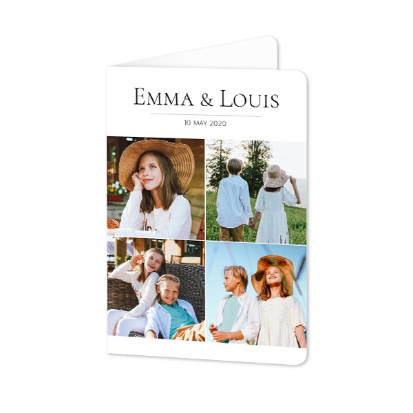 Falt-Grusskarte Hochformat mit abgerundeten Ecken 10 x 14,3 cm