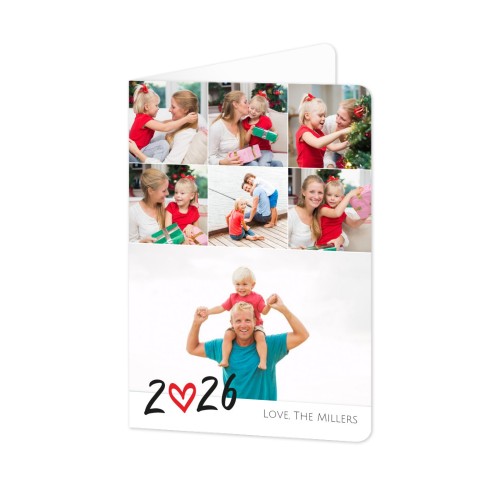 Faire-part 2 volets Portrait coins arrondis 10 x 14,3 cm