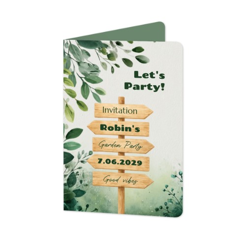 Folded Card portrait rounded corners 10 x 14,3 cm