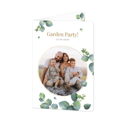 Faire-part 2 volets Portrait coins arrondis 10 x 14,3 cm