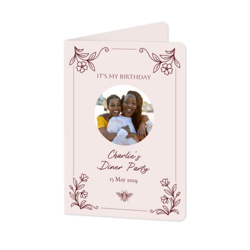 Folded Card portrait rounded corners 10 x 14,3 cm