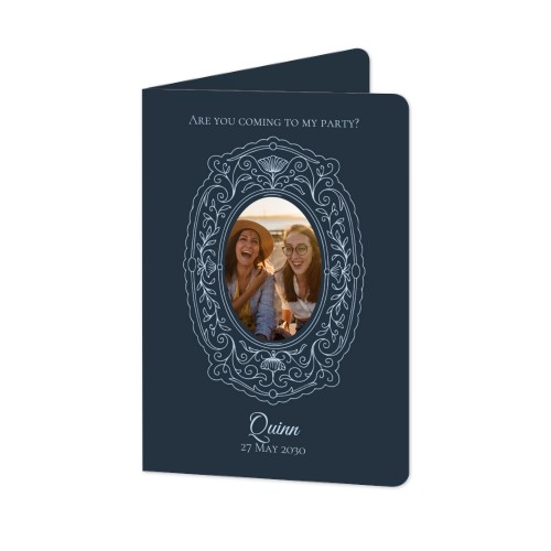 Folded Card portrait rounded corners 10 x 14,3 cm