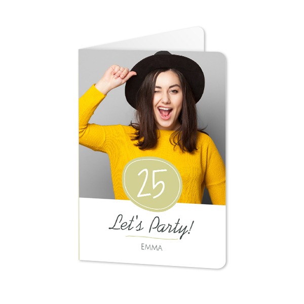 Folded Card portrait rounded corners 10 x 14,3 cm