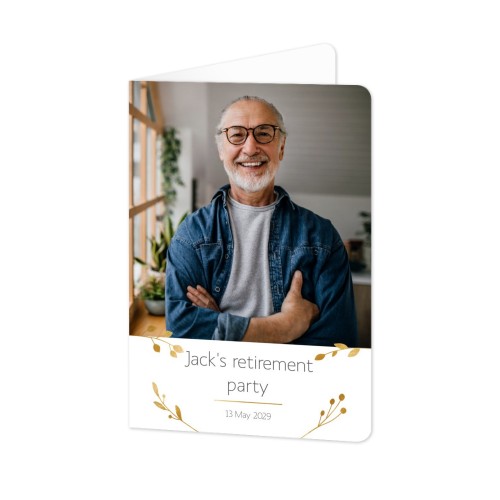 Folded Card portrait rounded corners 10 x 14,3 cm