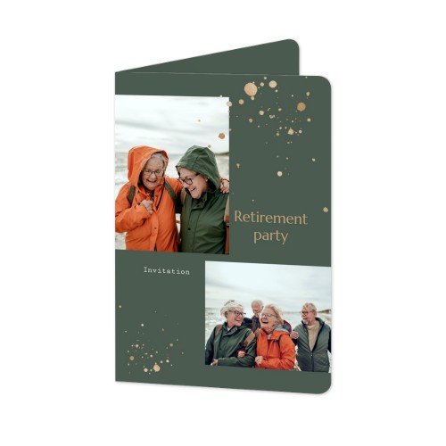 Gevouwen wenskaart staand met ronde hoeken 10 x 14,3 cm