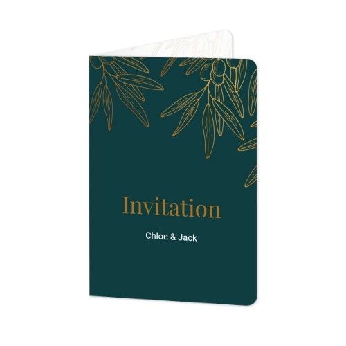 Faire-part 2 volets Portrait coins arrondis 10 x 14,3 cm