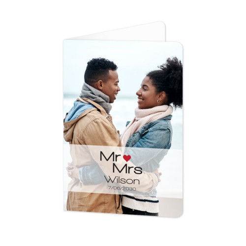 Folded Card portrait rounded corners 10 x 14,3 cm