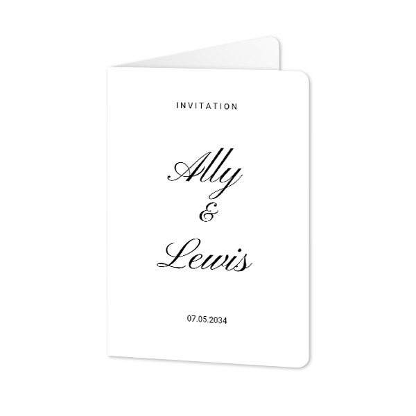 Folded Card portrait rounded corners 10 x 14,3 cm