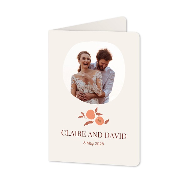 Folded Card portrait rounded corners 10 x 14,3 cm