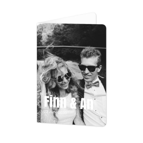 Foldede Fotokort portræt runde hjørner 10 x 14,3 cm