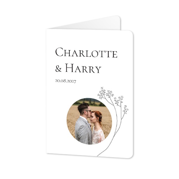 Folded Card portrait rounded corners 10 x 14,3 cm