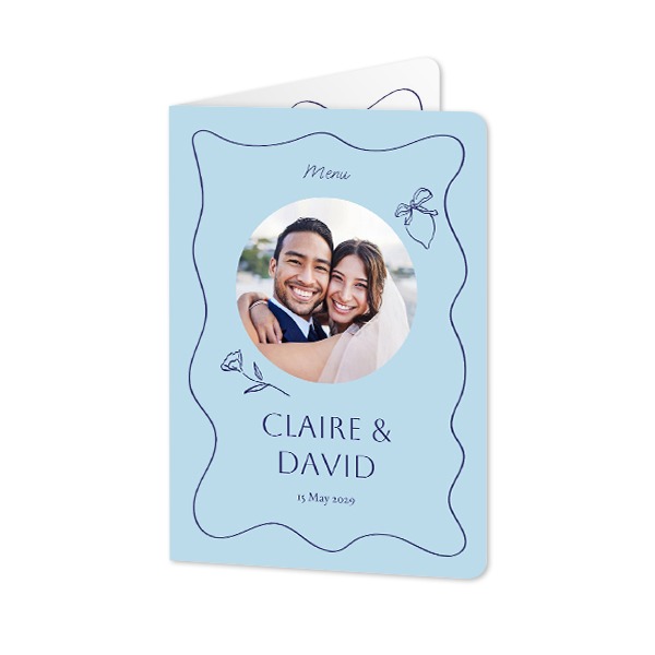 Folded Card portrait rounded corners 10 x 14,3 cm