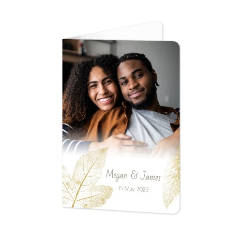 Faire-part 2 volets Portrait coins arrondis 10 x 14,3 cm