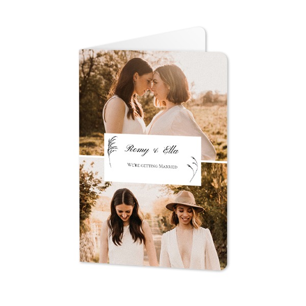 Folded Card portrait rounded corners 10 x 14,3 cm