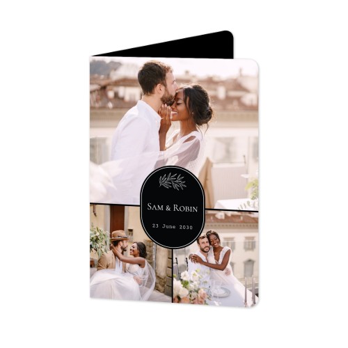 Gevouwen Kaart staand met ronde hoeken 10 x 14,3 cm