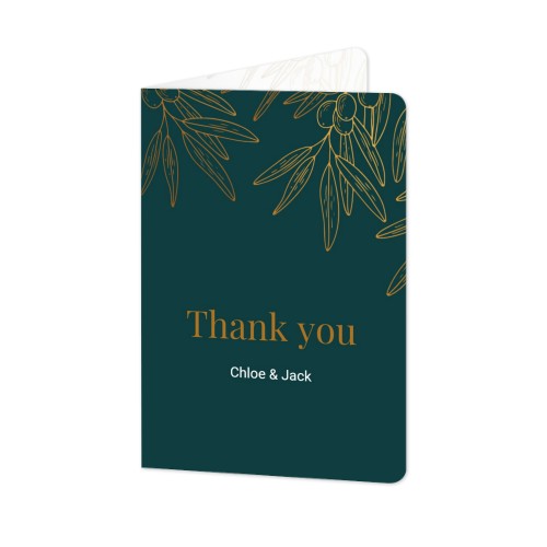 Gevouwen Kaart staand met ronde hoeken 10 x 14,3 cm