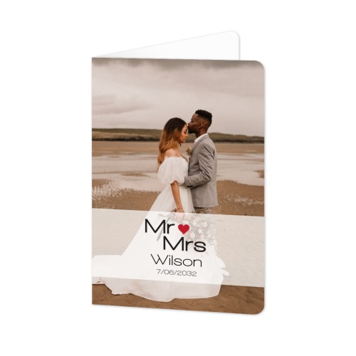 Folded Card portrait rounded corners 10 x 14,3 cm