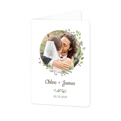 Folded Card portrait rounded corners 10 x 14,3 cm