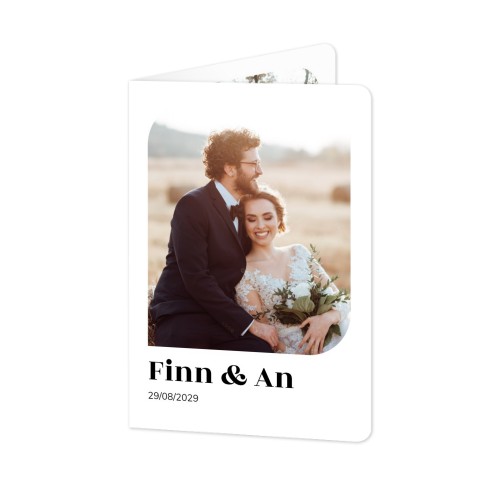 Folded Card portrait rounded corners 10 x 14,3 cm