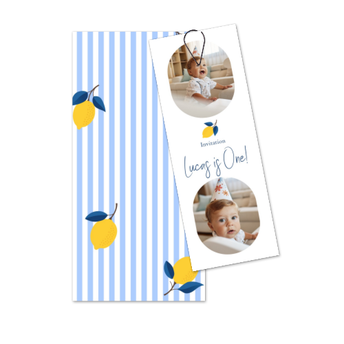 Two-piece card Black - set of 12 (19,6 x 9,3 cm) 