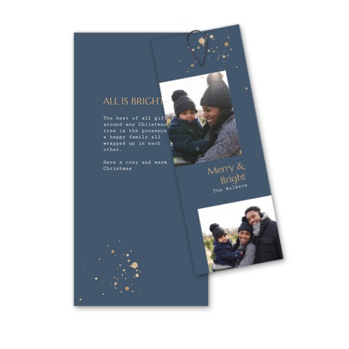 Kort i flere dele sort - 12 stk 9,3 x 19,6 cm