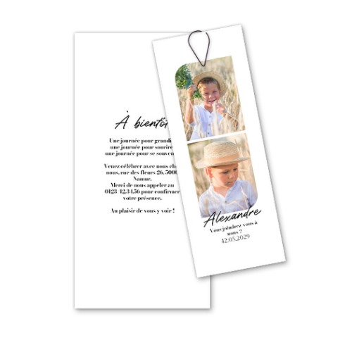 Multi-carte Trombone noir (lot de 12) 9,3 x 19,6 cm