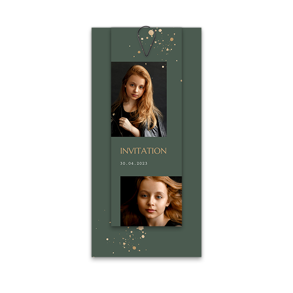 Kort i flere dele sort - 12 stk 9,3 x 19,6 cm