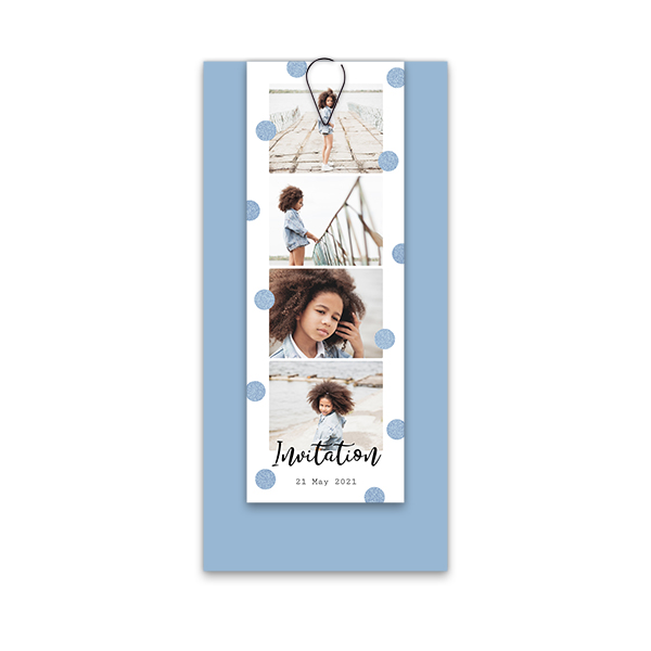 Two-piece card Black - set of 12 (19,6 x 9,3 cm) 