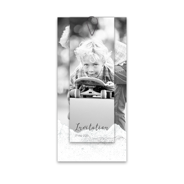 Two-piece card Black - set of 12 (19,6 x 9,3 cm) 