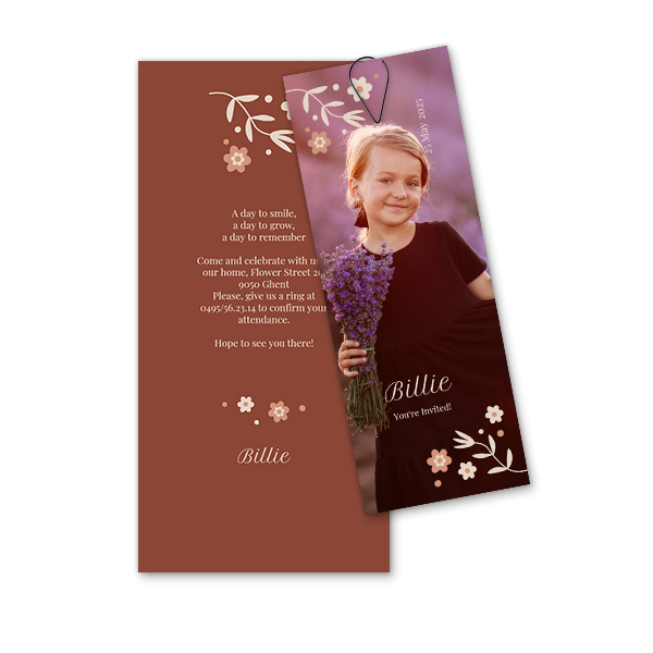 Two-piece card Black - set of 12 (19,6 x 9,3 cm) 