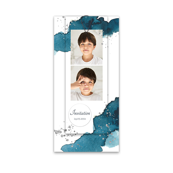 Kort i flere dele sort - 12 stk 9,3 x 19,6 cm