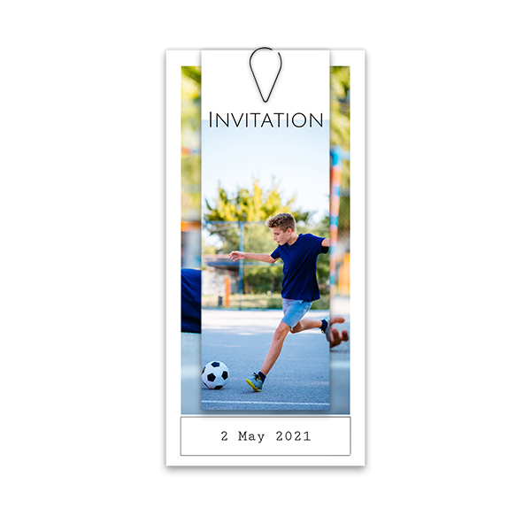 Two-piece card Black - set of 12 (19,6 x 9,3 cm) 