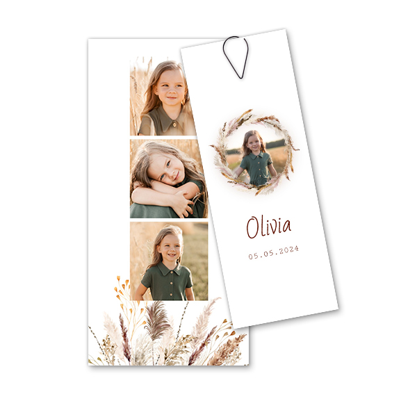 Kort i flere dele sort - 12 stk 9,3 x 19,6 cm