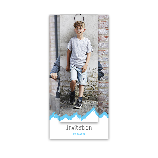 Two-piece card Black - set of 12 (19,6 x 9,3 cm) 