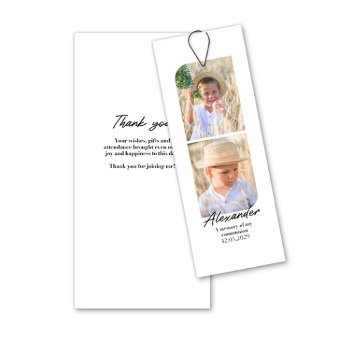 Two-piece card Black - set of 12 (19,6 x 9,3 cm) 