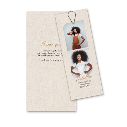 Two-piece card Black - set of 12 (19,6 x 9,3 cm) 
