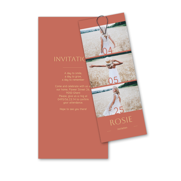 Two-piece card Black - set of 12 (19,6 x 9,3 cm) 