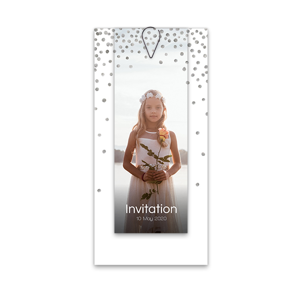 Two-piece card Black - set of 12 (19,6 x 9,3 cm) 