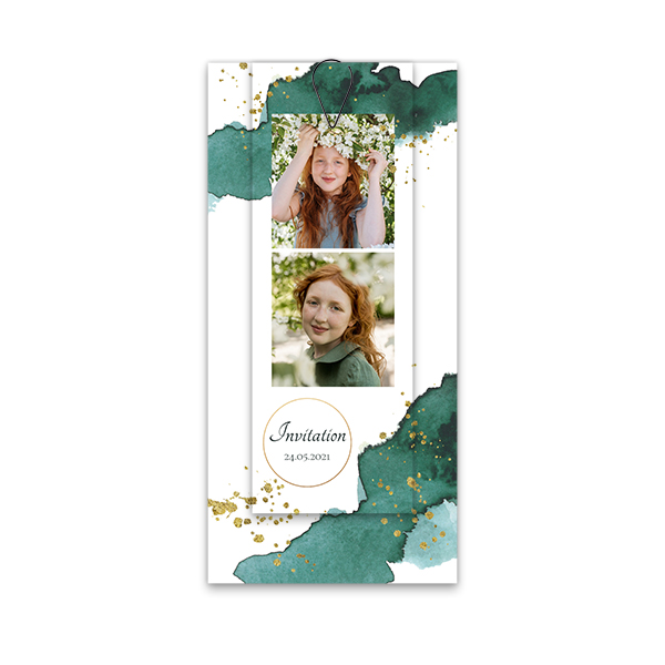 Multi-carte Trombone noir (lot de 12) 9,3 x 19,6 cm