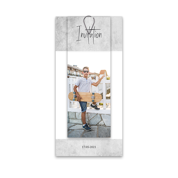 Two-piece card Black - set of 12 (19,6 x 9,3 cm) 