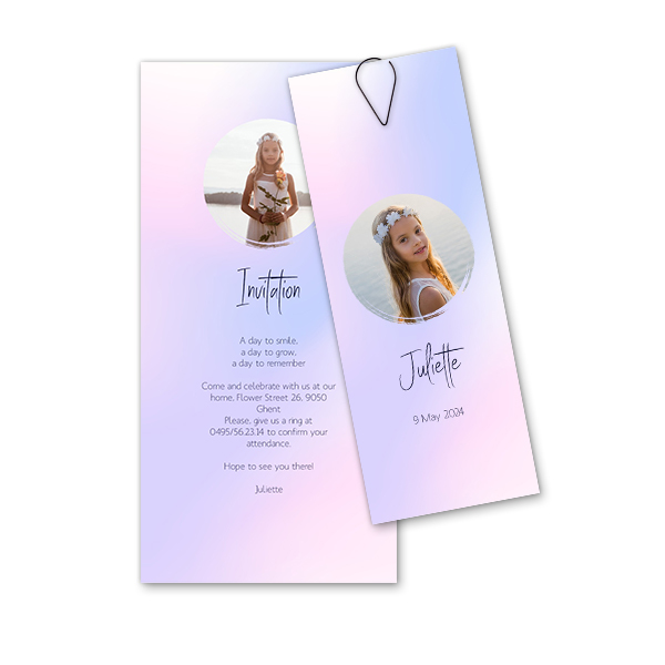 Two-piece card Black - set of 12 (19,6 x 9,3 cm) 