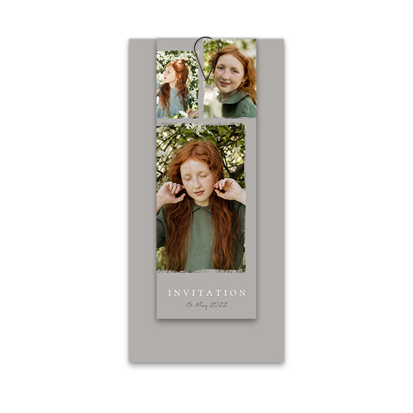 Two-piece card Black - set of 12 (19,6 x 9,3 cm) 