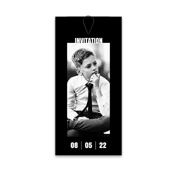 Two-piece card Black - set of 12 (19,6 x 9,3 cm) Two-piece card Black - set of 12 (19,6 x 9,3 cm)