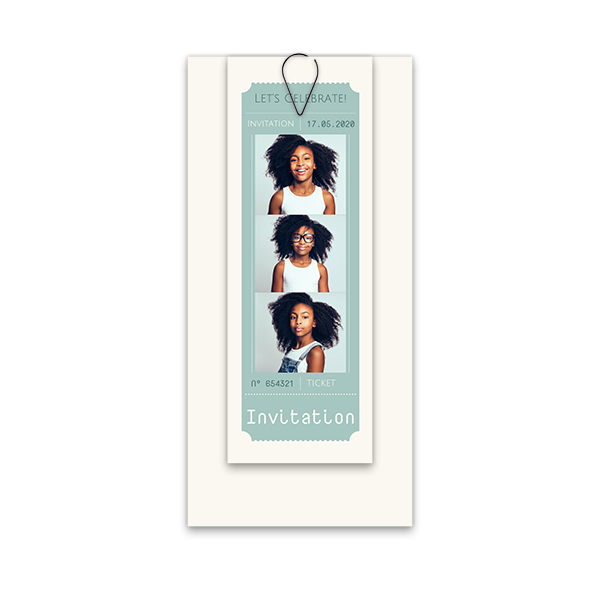 Two-piece card Black - set of 12 (19,6 x 9,3 cm) 