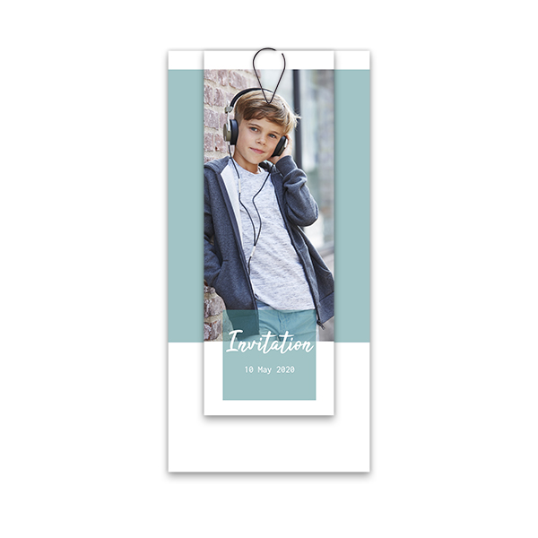 Two-piece card Black - set of 12 (19,6 x 9,3 cm) 